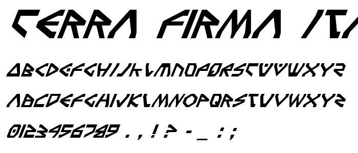 Terra Firma Italic font